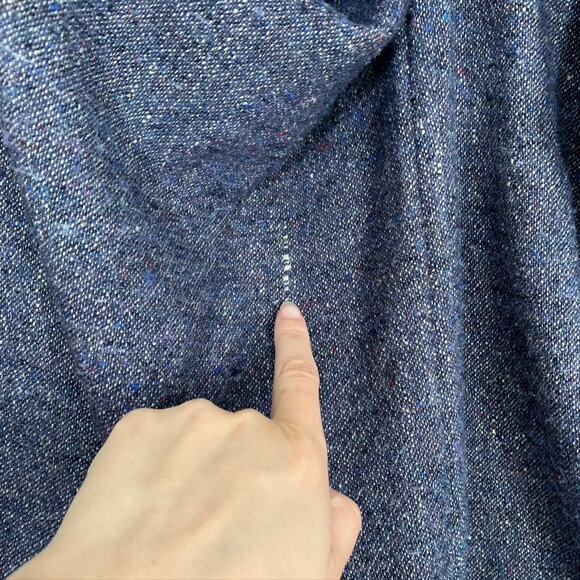 Isabel Marant Draped Coat Virgin Wool Blue Oversized Longsleeve Womens Size 36 - Picture 7 of 15